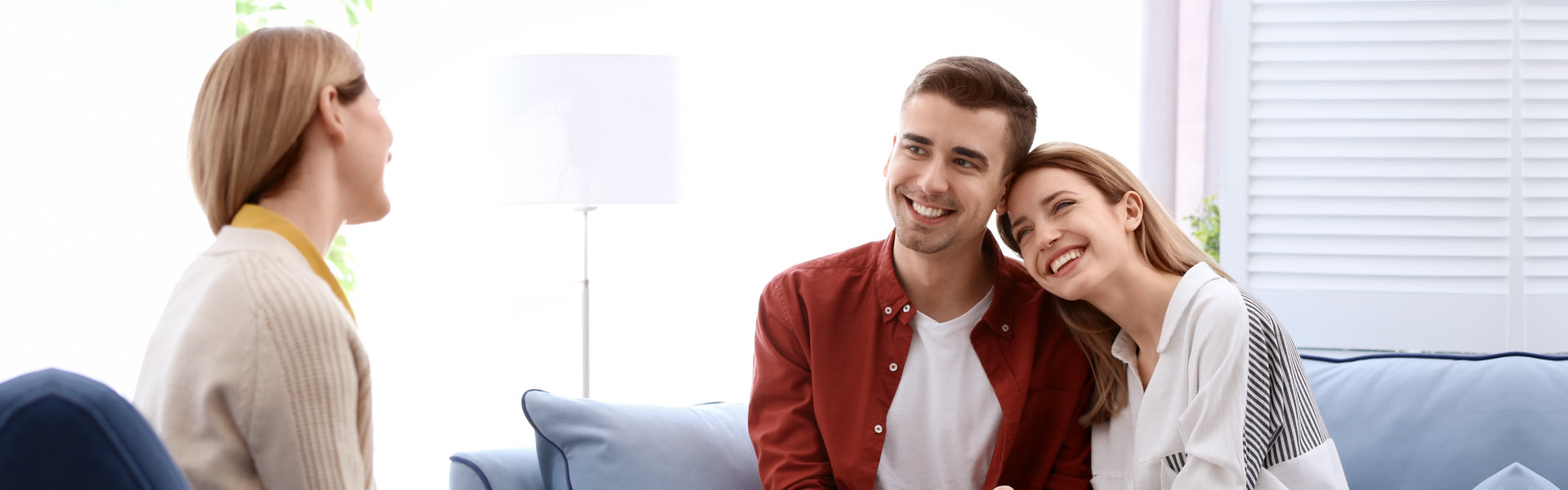 counselor and couple talking